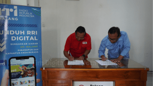 Sadar Siaga Bencana, RRI bengkulu dan PMI Kota Bengkulu Teken MoU Pelayanan Informasi Mitigasi Bencana dan Kepalangmerahan